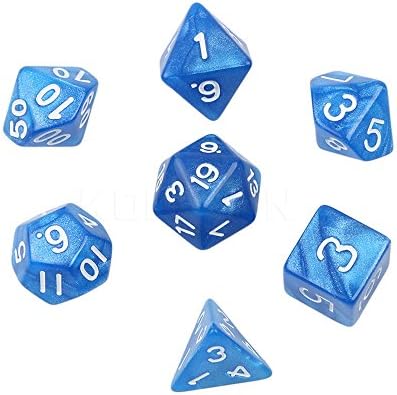 Oun Nana Polyhedral 7-Die Dice Set-Light Blue