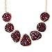 Jane Stone Purple Drusy Necklace Statement Necklace Bib Necklace Chunky Necklace(Fn0833-Purple)