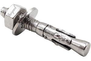 Horiznext 1/4" x 1-3/4" inch Stainless Steel Standard Strong Wedge Anchor, Fasteners for Concrete (4 pcs)