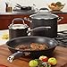 Anolon Advanced Hard Anodized Nonstick Casserole Dish/ Casserole Pan / Dutch Oven with Rack and Lid - 5.5 Quart, Gray