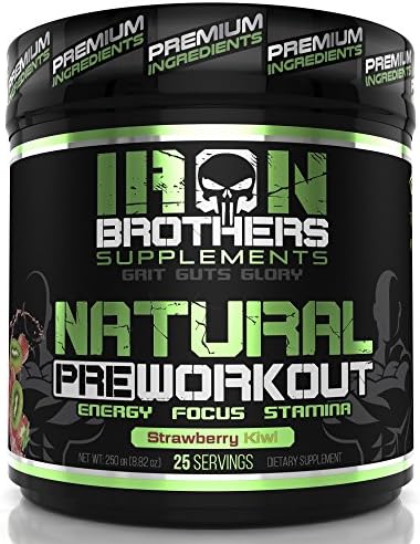 Natural Pre Workout Energy Powder -Fat Burner - Nitric Oxide Supplement for Men &amp; Women - Creatine Free - 25 Servings - Beta Alanine - Naturally Sweetened - Vegan Friendly Drink - Focus &amp; Muscle