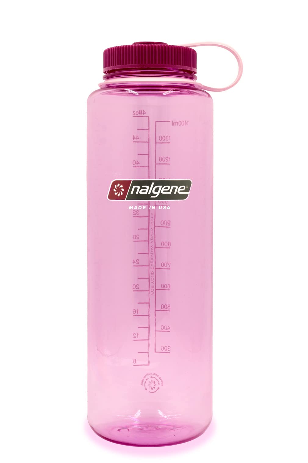 Photo 1 of Nalgene Sustain Tritan BPA-Free Water Bottle Made with Material Derived from 50% Plastic Waste (using ISCC certified mass balance), 48 OZ, Wide Mouth, Cosmo