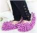 Microfiber House Floor Cleaning Mop Slippers Shoes Cover, One Pair (Sky Blue)