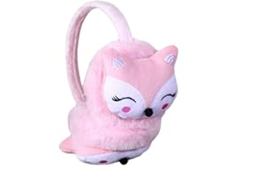 PURFANREE Kids Winter Earmuffs Plush Warm Cute Fox Ear Warmers Earflap Cute Cartoon Earmuff for Boys Girls Baby Toddlers