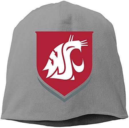YUVIA Washington State University Cougars Men's&Women's Patch Beanie MountaineeringBlack Hat For Autumn And Winter