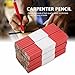 72Pcs 175mm Red Carpenter Pencil Octagonal Hard Woodworking Marking Lead Pencils