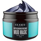 OLAXER Deep Cleansing Volcanic Mineral Mud Mask, Facial Treatment, Blackhead Removal, Acne Treatment, Pore Minimizer, Anti Aging Mask, 7.05 oz