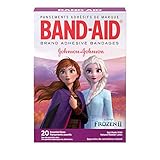 Band-Aid Brand Adhesive Bandages for Minor Cuts and Scrapes, Featuring Disney Frozen Characters, Assorted Sizes 20 ct