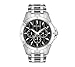 Bulova Men's Stainless Steel Bracelet Watch with Black Dial