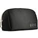 ProCase Cosmetic Makeup Bag, Handy Purse Makeup Pouch Clutch Organizer Travel Storage Bag for Women Skincare Facial Cleanser and Beauty Stuff -Small, Black