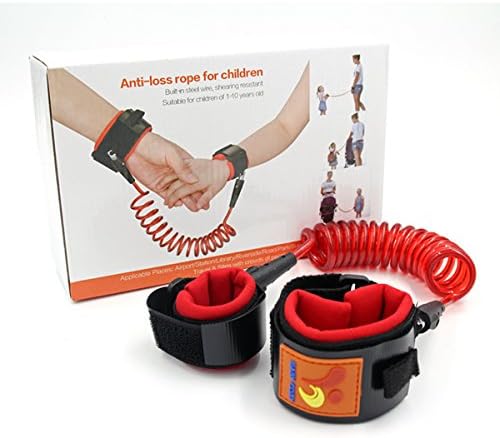 Switol Child Anti Lost Belt, Velcro Wrist link, Skin Friendly safety strap for kids ,up to 59 inches/1.5 M( Red )