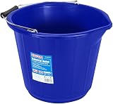 Faithfull 14 Litre Blue Industrial Builders Bucket Heavy Duty Weather Resistant
