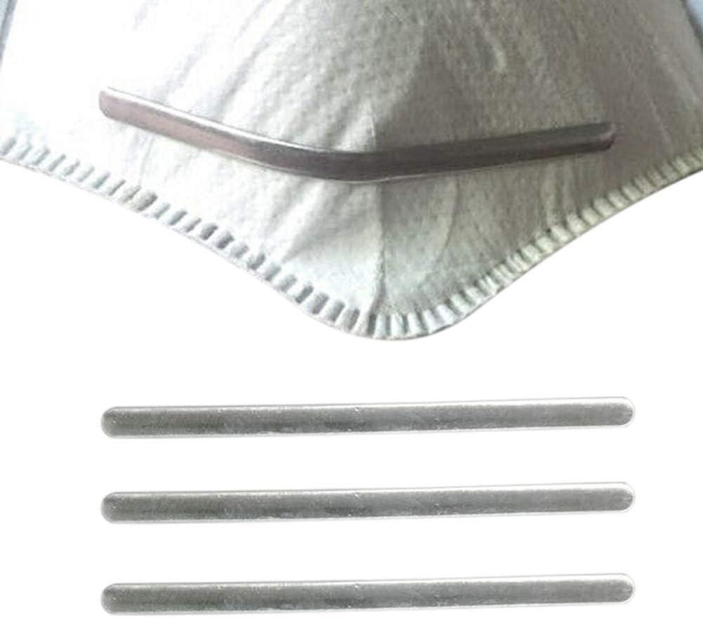 Fxhan 100 Pcs 90 mm Aluminium Strip Nose Bridge for Face DIY Making Accessories Crafts, No adhesive., 0.5*5*90