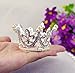 Bridal Wedding Party Pearl Rhinestone Full Circle Round Mini Crown Tiara Princess Crown