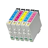 Ink & Toner Geek ® - 5 Pack Remanufactured Replacement Inkjet Cartridges for Epson T048 #48 (T048220, T048320, T048420, T048520, T048620) For Use With Epson Stylus Photo R200 Stylus Photo R220 Stylus Photo R300 Stylus Photo R300M Stylus Photo R320 Stylus Photo R340 Stylus Photo R500 Stylus Photo R600 Stylus Photo RX500 Stylus Photo RX600 Stylus Photo RX620 (1 Cyan, 1 Magenta, 1 Yellow, 1 Light Cyan, 1 Light Magenta)