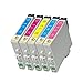 Ink & Toner Geek ® - 5 Pack Remanufactured Replacement Inkjet Cartridges for Epson T048 #48 (T048220, T048320, T048420, T048520, T048620) For Use With Epson Stylus Photo R200 Stylus Photo R220 Stylus Photo R300 Stylus Photo R300M Stylus Photo R320 Stylus Photo R340 Stylus Photo R500 Stylus Photo R600 Stylus Photo RX500 Stylus Photo RX600 Stylus Photo RX620 (1 Cyan, 1 Magenta, 1 Yellow, 1 Light Cyan, 1 Light Magenta)