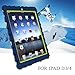 PIXIU Case for iPad 4th genereation, Heavy Duty Shock Absorption Three Layer Armor Protective Defender Case for iPad 2 3 4 Navy Blue