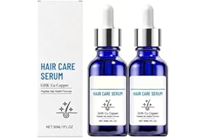 Hair Growth Serum， GHK-Cu Copper Peptide Hair Health Formula - Thicker Looking Hair, for Men & Women，30ml (2-Pack)