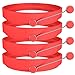 Ozera 4 Pack Silicone Egg Rings Pancake Poachers Molds for Frying-Non Stick, One Size, Red