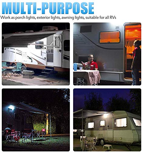 Tree Leds Camper Motorhome Outdoor 12 Volts LED Fixture Cover Utility RV Exterior Light Cool White Flood Beam Light (Pack of 1)