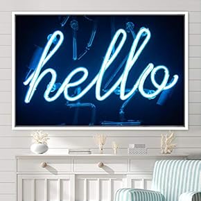signwin Framed Canvas Wall Art Illuminated Words 3D...