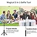 Selfie Stick with Tripod Stand and Remote Control, Extendable 7.3-27 inch Selfie Stick for iPhone X/iPhone 8/8Plus/iPhone 7/7Plus/Galaxy Note8/S8/Plus/S9/plus,Huawei,More,360° Clamp/225° Neck Rotation