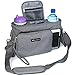 Best Stroller Organizer with Cup Holders - Universal Fit - Premium Storage Bag for Moms Phone, Wallet, Keys, Snacks, Baby Items - Zip Off Wristlet - Baby Travel Accessories - Perfect Baby Shower Item