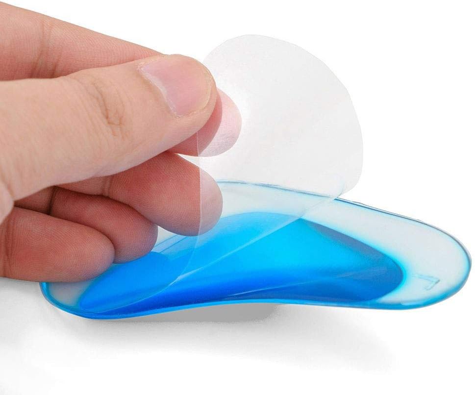 Orthotic Arch Pads, Gel Flat Foot Wedge Shoe Insert, Orthotic Shoe Transparent Adhesive Arch Pad - Image 3