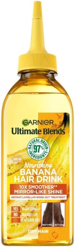 Garnier Ultimate Blends Banana Hair Drink Liquid Conditioner 10x Smoother Shine