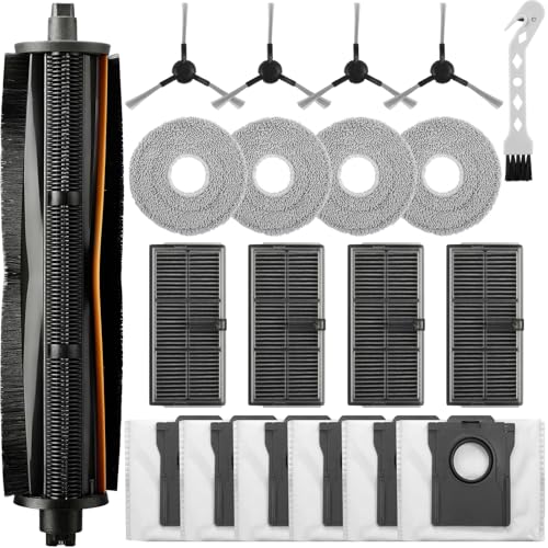Pack of 20 Accessories for Dreame L10s Pro Ultra Heat/L10s Ultra Gen 2/X30 Ultra/Mova E30 Ultra, 1 TriCut Main Brush 6 Dust Bags 4 Filter 4 Mop 4 Side Brush