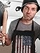 Tstars 4th of July Aprons for Men Women American Flag Kitchen Chef Kitchen Apron One Size Black