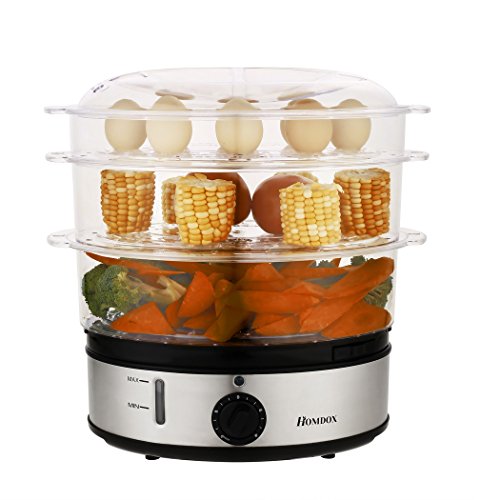 Steam Cooker Home Kitchen Streaming Favor with Digital Timer,9.5 Quart and 800W