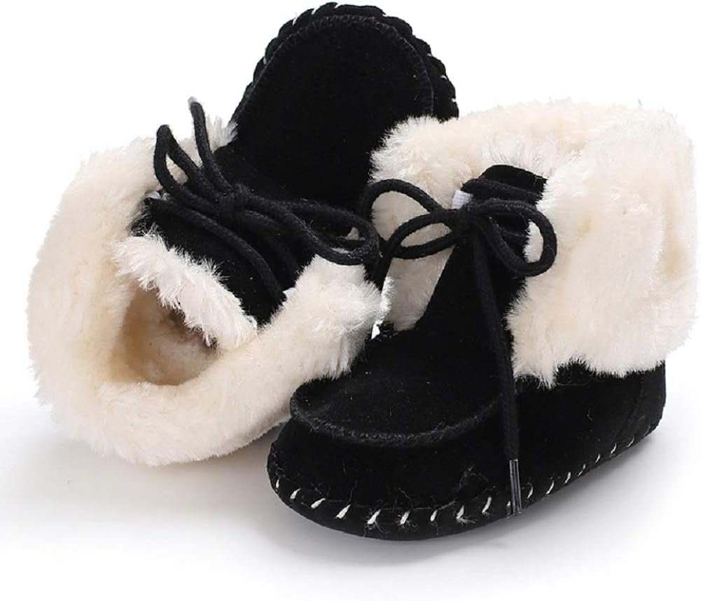  | Fnnetiana Newborn Baby Warm Winter Snow Boots Toddler Soft Sole Anti-Slip Infant Prewalker Unisex Nursling Crib Shoes | Boots