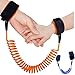 2 Pack Anti Lost Wrist Link, Toddlers Safety Wrist Leash Child Safety Walking Harness for Kids | Skin Care Cotton | Reflective | Flexible | Length 71 inches (Blue and Orange)