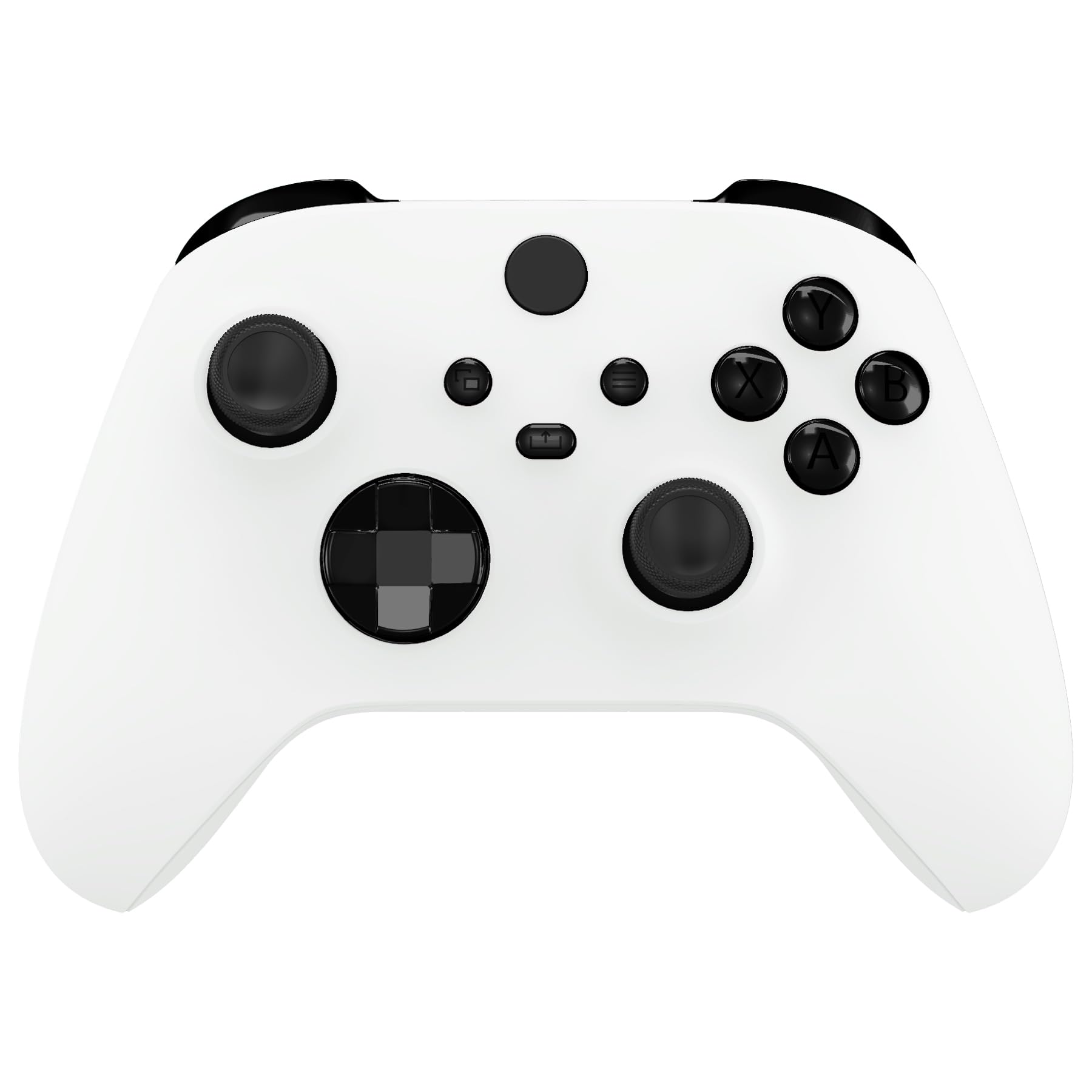 eXtremeRate Replacement Buttons for Xbox Series X & S Controller, Chrome Black Custom Accessories Bumpers Trigers Dpad ABXY Start Back Sync Share Keys Parts for Xbox Core Wireless Controller