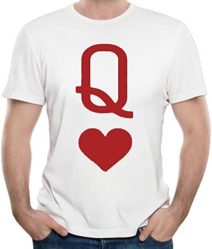 Queen Of Hearts Playing Card Mens' Short Sleeve T-shirt Tee L