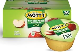 Mott's Unsweetened Applesauce, 3.9 oz cups, 36 count