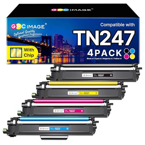 TN247 DCP-L3550CDW TN-243CMYK Toner Compatible for Brother TN243 TN243CMYK TN-243 TN-243BK TN247BK for Brother DCP-L3550CDW MFC-L3750CDW MFC-L3770CDW HL-L3210CW MFC-L3710CW L3230 CDW (4-Pack)