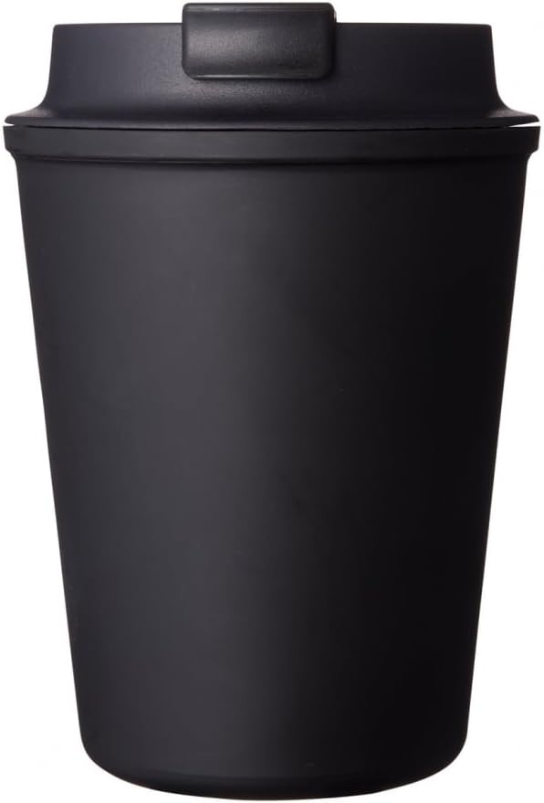 Rivers Drinkware Wallmug Double Walled Plastic Travel Cup, Black, 9.4 x
