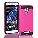 BLU Studio X8 HD case, NFW} Tough Hybrid + Dual Layer Shockproof Drop Protection Metallic Brushed Case Cover for Studio X8 HD (S530) (VGC Pink)