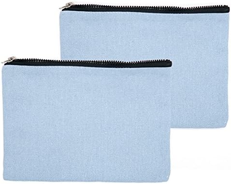 Yingkor Cotton Canvas Zipper Cosmetic Bag Makeup Bags Tool Organizer