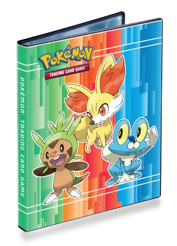 Pokemon XY - Combo Album - 4 Pocket Page Portfolio (Pokemon Trading Card Album / Binder)(Chespin, Fennekin and Froakie on front)