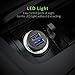 Ulwae USB Car Charger Compact Alloy Back Seat Fit 4.8A/24W High Power Dual Port for iPhone Samsung HTC (Space Gray)
