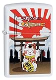 Zippo Lucky Cat Design Candy White Pocket Lighter