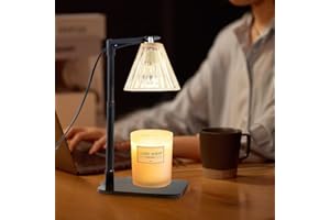Adjustable Candle Warmer Lamp, CFGROW Dimmable Brightness Candle Warmer Lantern with Timer, Top Warming Light for Scented Wax