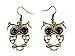 Imixlot Beatiful Vintage Style Retro Big Black Eye Owl Earrings