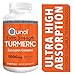 Turmeric Curcumin Softgels, Qunol with Ultra High Absorption 1000mg, Joint Support, Dietary Supplement, Extra Strength, 60 Count
