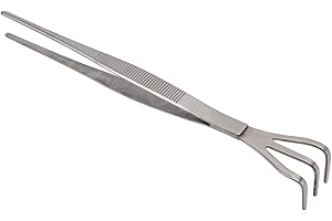 Bonsai Root Rake, 3 Prong Stainless Steel Gardening Tool with Ergonomic Handle, for Loosening Aerating Soil and Removing Weed