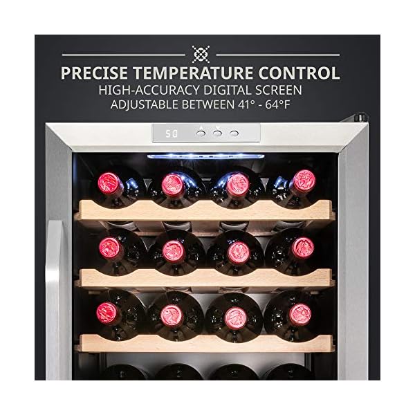 Ivation-28-Bottle-Compressor-Wine-Cooler-Refrigerator-wLock-Large-Freestanding-Wine-Cellar-For-Red-White-Champagne-or-Sparkling-Wine-41f-64f-Digital-Temperature-Control-Fridge-Stainless-Steel