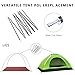 Weanas Aluminum Rod Tent Pole Replacement Tent Poles Accessories, Multifunction Lightweight Tent Pole Repair Kit
